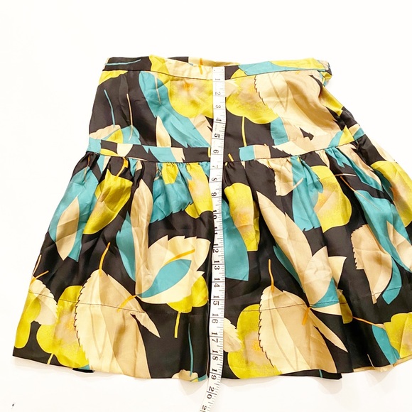 French Connection Silk Leaf Pattern Skirt 6 - Picture 6 of 9